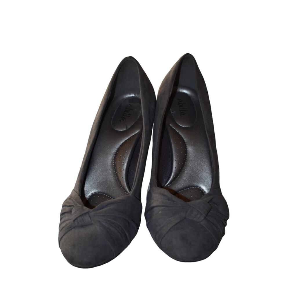 Abella Gray Velvet Heels Size 10